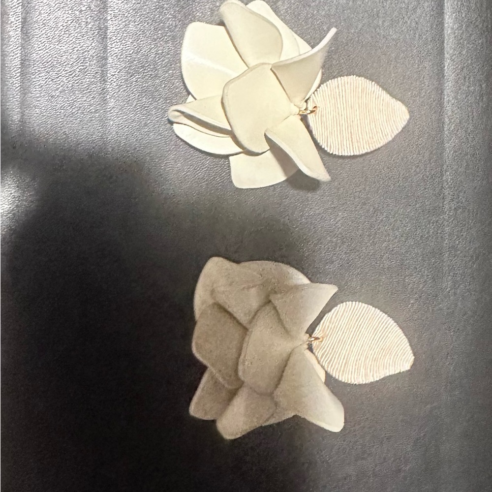 Tuckernuck Cream Floral Earrings